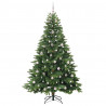 Sztuczna choinka z 300 diodami LED Zielony 210 cm PE i PVC