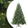Sztuczna choinka z 300 diodami LED Zielony 210 cm PE i PVC