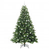 Sztuczna choinka z 300 diodami LED Zielony 210 cm PE i PVC