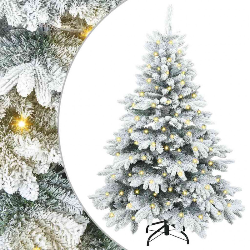 Sztuczna choinka z 150 diodami LED Biały 120 cm PE i PVC