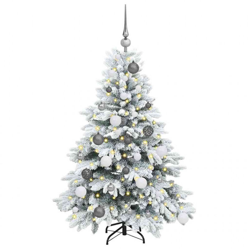 Sztuczna choinka z 150 diodami LED Biały 120 cm PE i PVC