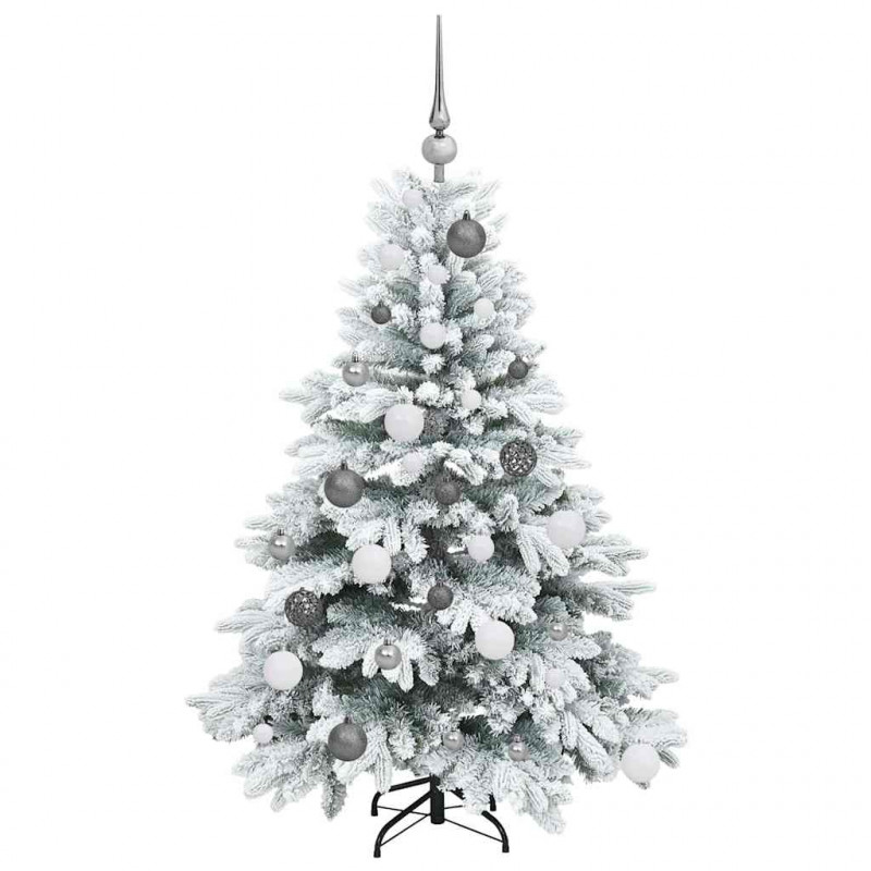 Sztuczna choinka z 150 diodami LED Biały 120 cm PE i PVC