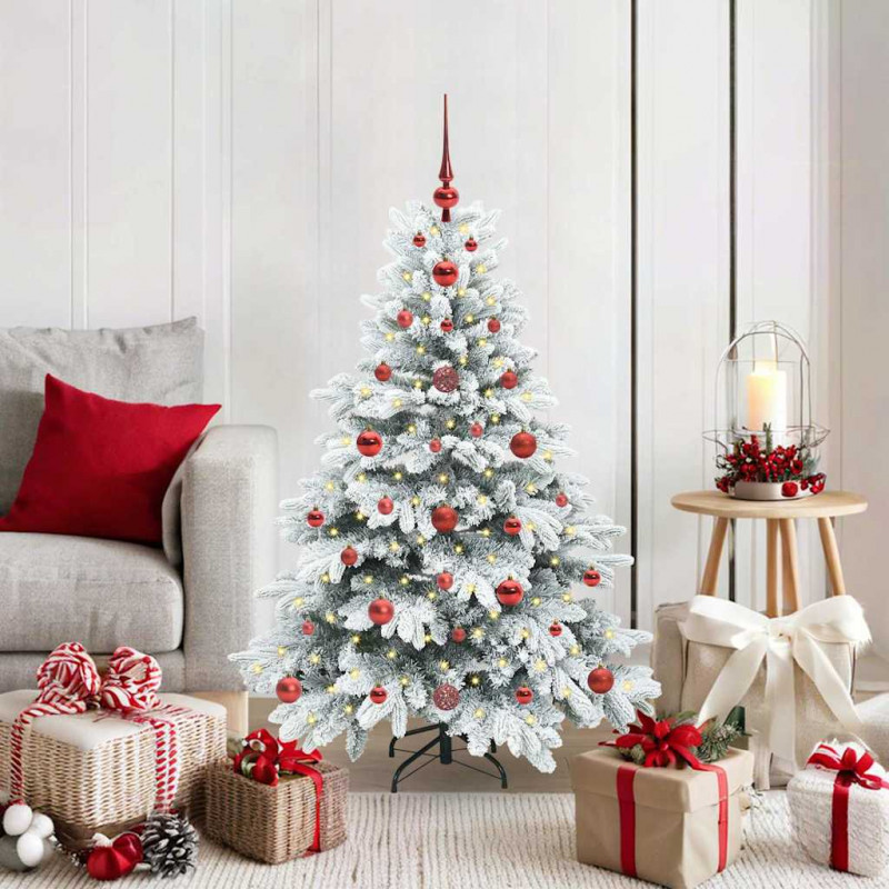 Sztuczna choinka z 150 diodami LED Biały 120 cm PE i PVC
