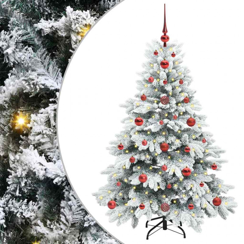 Sztuczna choinka z 150 diodami LED Biały 120 cm PE i PVC