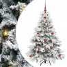 Sztuczna choinka z 150 diodami LED Biały 120 cm PE i PVC