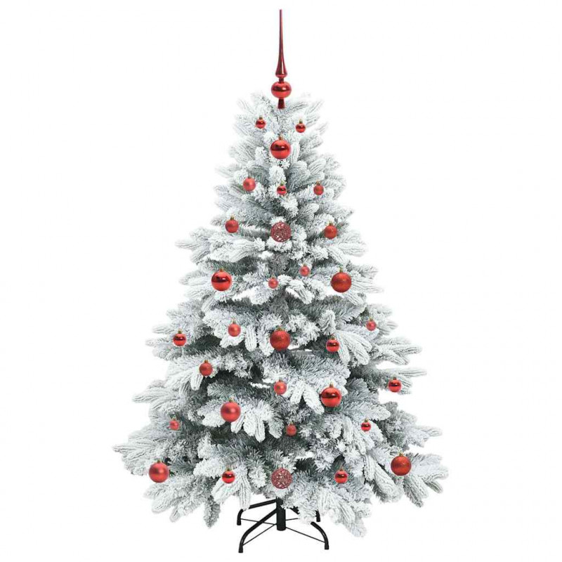 Sztuczna choinka z 150 diodami LED Biały 120 cm PE i PVC