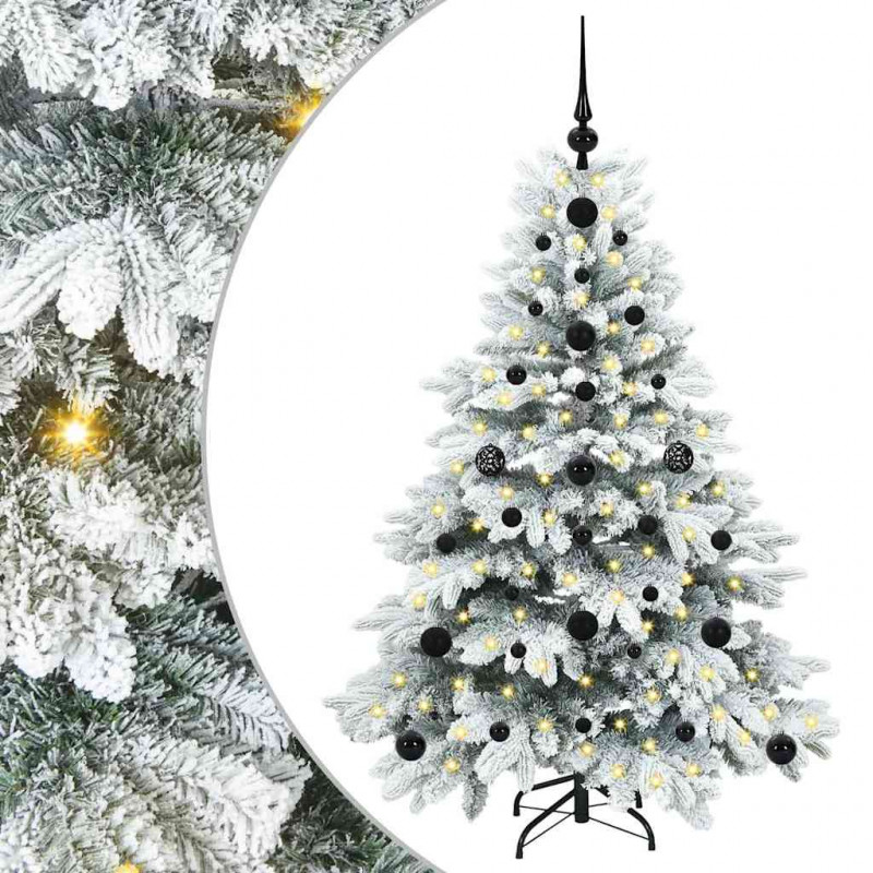 Sztuczna choinka z 150 diodami LED Biały 120 cm PE i PVC