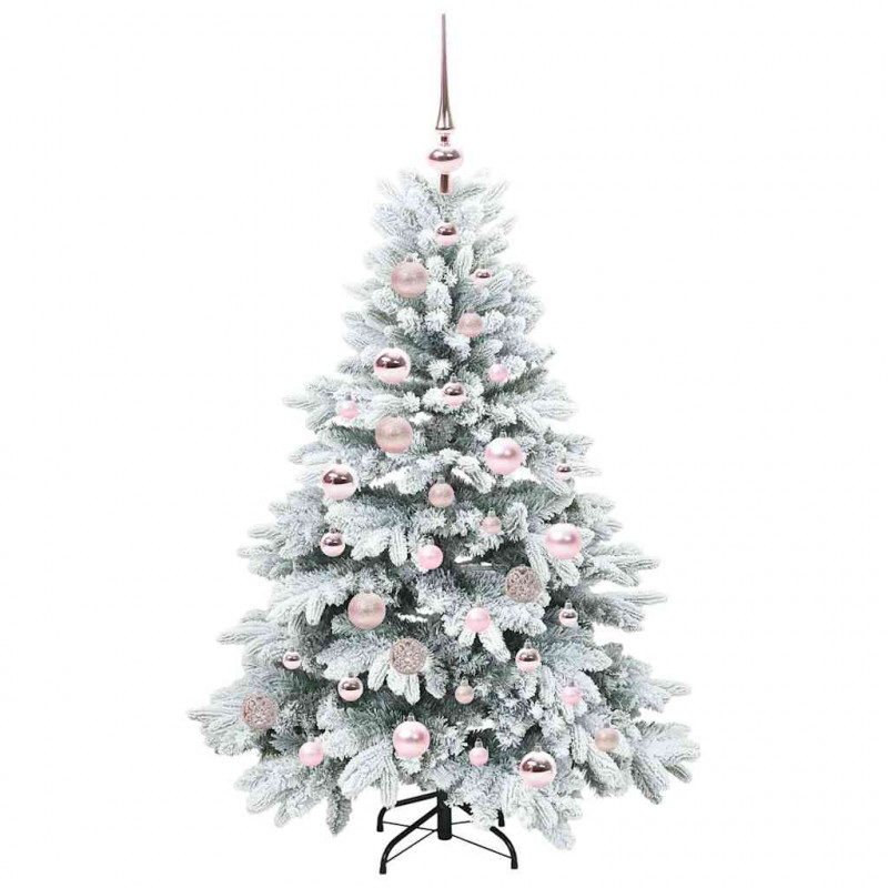 Sztuczna choinka z 150 diodami LED Biały 120 cm PE i PVC