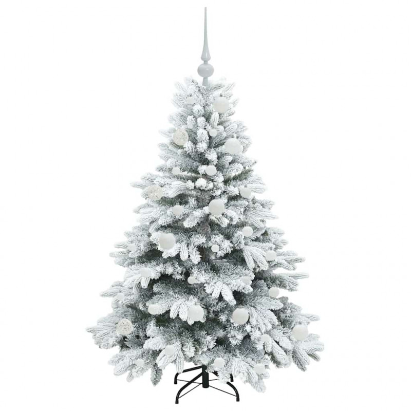 Sztuczna choinka z 150 diodami LED Biały 120 cm PE i PVC