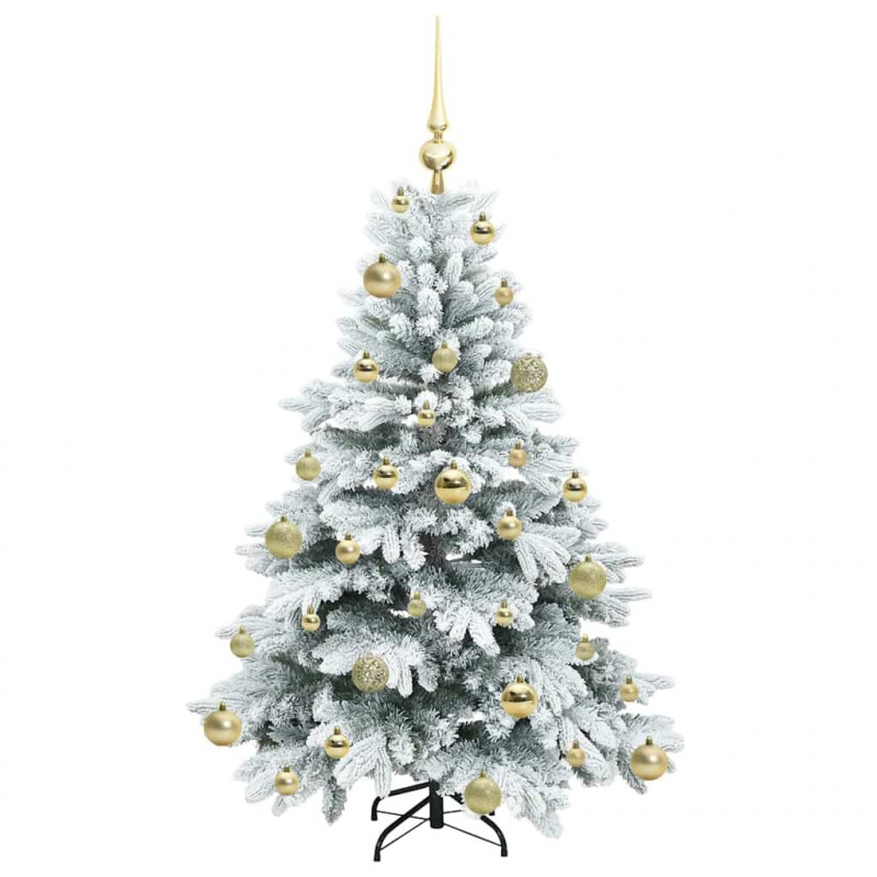 Sztuczna choinka z 150 diodami LED Biały 120 cm PE i PVC