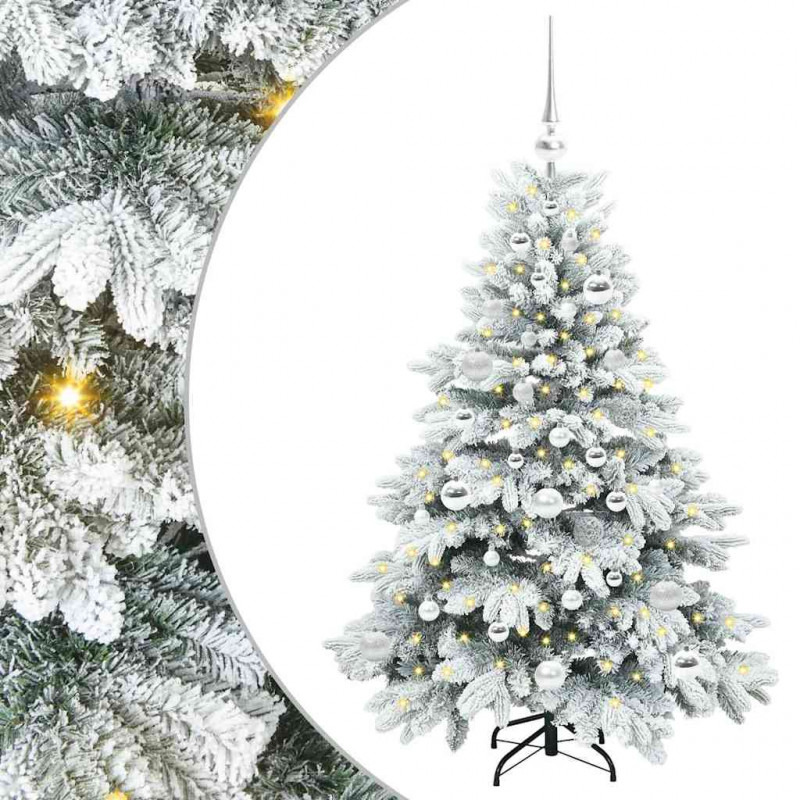 Sztuczna choinka z 150 diodami LED Biały 120 cm PE i PVC