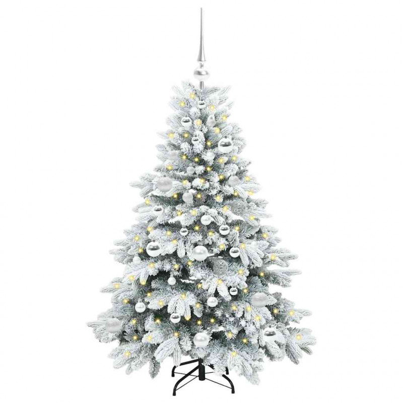 Sztuczna choinka z 150 diodami LED Biały 120 cm PE i PVC