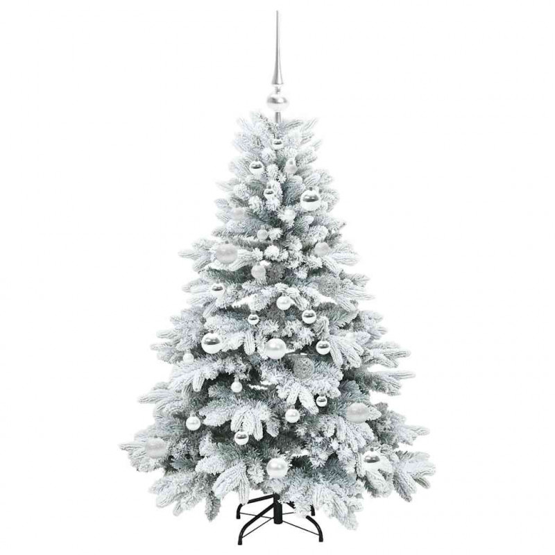 Sztuczna choinka z 150 diodami LED Biały 120 cm PE i PVC