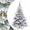 Sztuczna choinka z 150 diodami LED Biały 120 cm PE i PVC