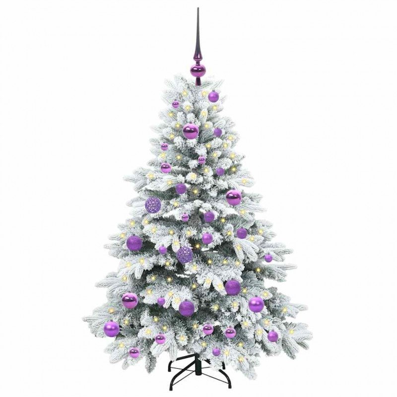 Sztuczna choinka z 150 diodami LED Biały 120 cm PE i PVC