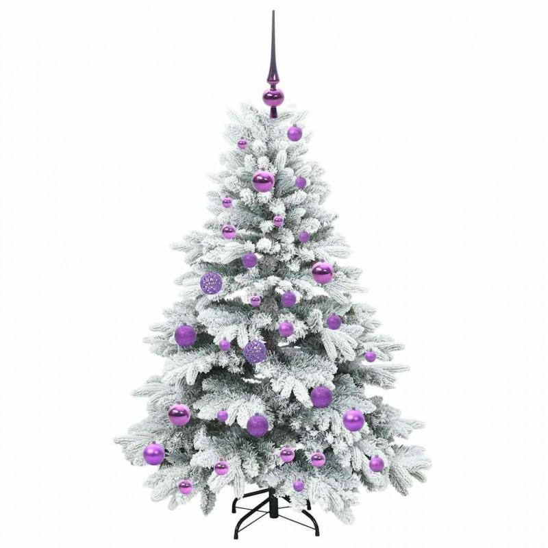 Sztuczna choinka z 150 diodami LED Biały 120 cm PE i PVC