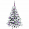 Sztuczna choinka z 150 diodami LED Biały 120 cm PE i PVC