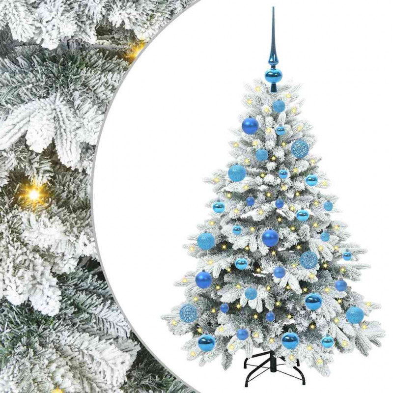 Sztuczna choinka z 150 diodami LED Biały 120 cm PE i PVC