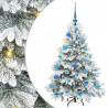 Sztuczna choinka z 150 diodami LED Biały 120 cm PE i PVC