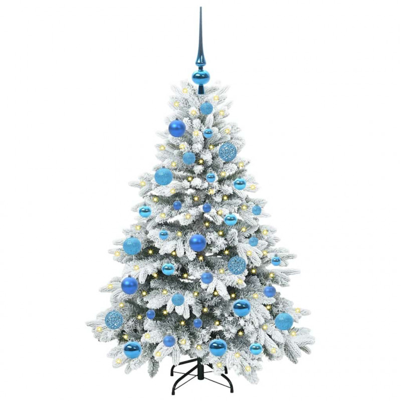 Sztuczna choinka z 150 diodami LED Biały 120 cm PE i PVC