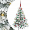 Sztuczna choinka z 150 diodami LED Biały 120 cm PE i PVC