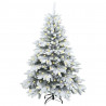 Sztuczna choinka z 150 diodami LED Biały 150 cm PE i PVC