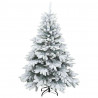 Sztuczna choinka z 150 diodami LED Biały 150 cm PE i PVC