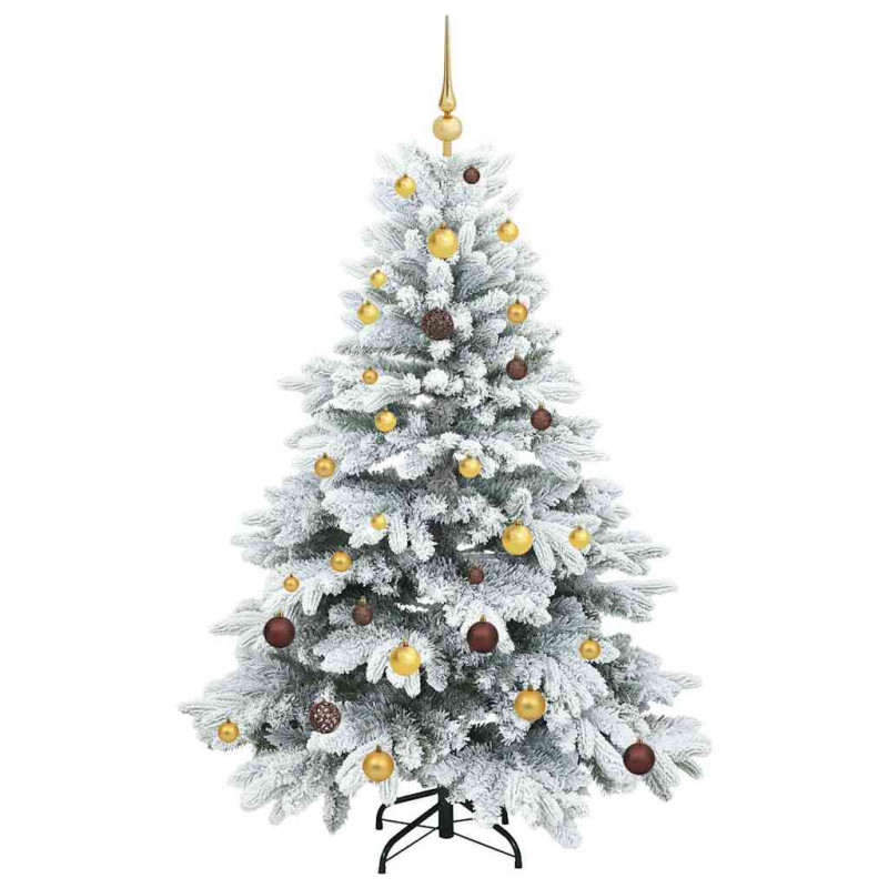 Sztuczna choinka z 150 diodami LED Biały 150 cm PE i PVC