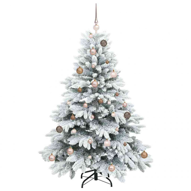 Sztuczna choinka z 150 diodami LED Biały 150 cm PE i PVC
