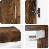 Zestaw mebli łazienkowych z szufladą z półką TULUM Dąb wędzony