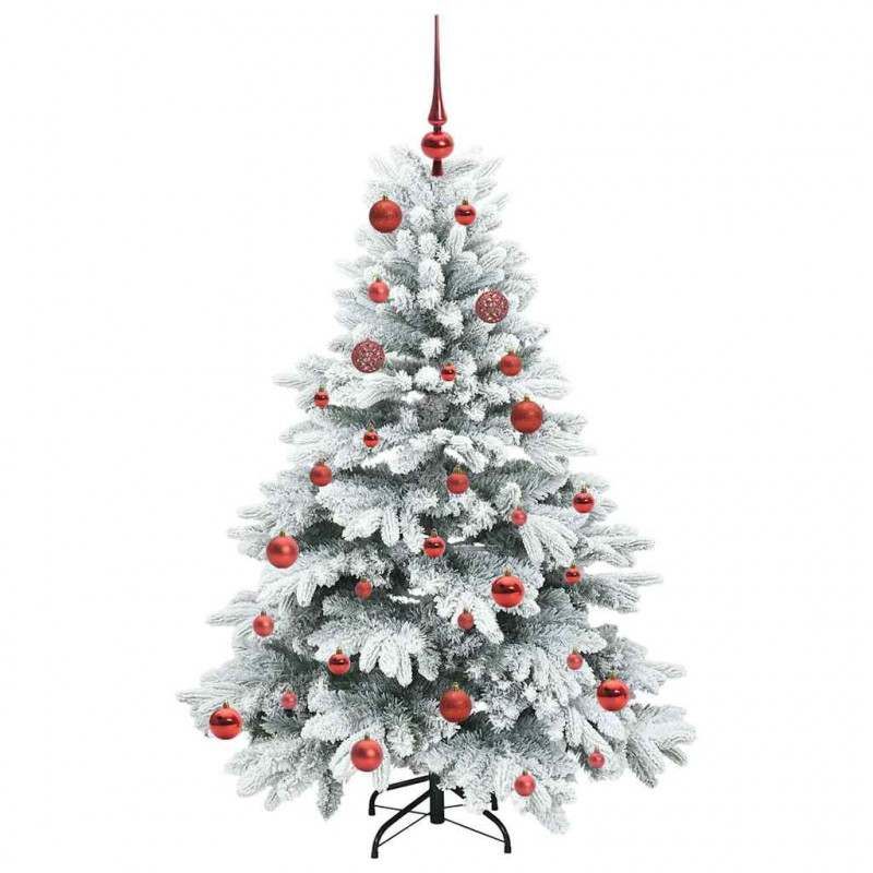 Sztuczna choinka z 150 diodami LED Biały 150 cm PE i PVC