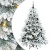 Sztuczna choinka z 150 diodami LED Biały 150 cm PE i PVC