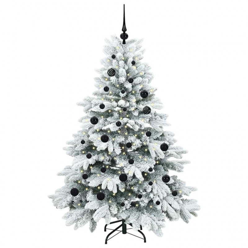 Sztuczna choinka z 150 diodami LED Biały 150 cm PE i PVC