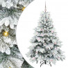 Sztuczna choinka z 150 diodami LED Biały 150 cm PE i PVC