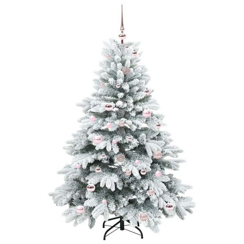 Sztuczna choinka z 150 diodami LED Biały 150 cm PE i PVC