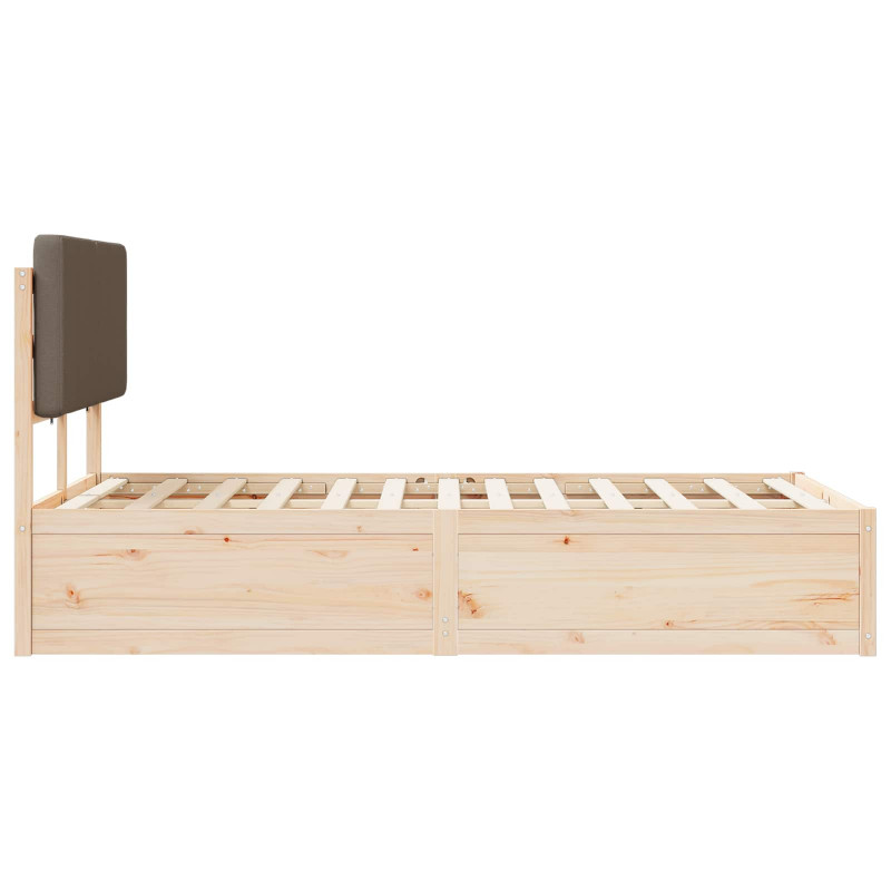 Ramka łóżka z tapicerowanym wezgłowiem Ciemnoszary 160 x 200 cm