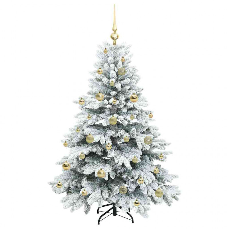 Sztuczna choinka z 150 diodami LED Biały 150 cm PE i PVC