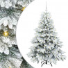 Sztuczna choinka z 150 diodami LED Biały 150 cm PE i PVC