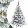Sztuczna choinka z 150 diodami LED Biały 150 cm PE i PVC