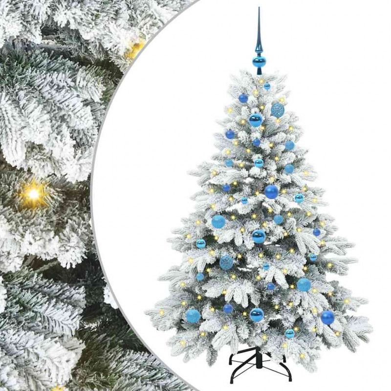 Sztuczna choinka z 150 diodami LED Biały 150 cm PE i PVC
