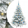 Sztuczna choinka z 150 diodami LED Biały 150 cm PE i PVC
