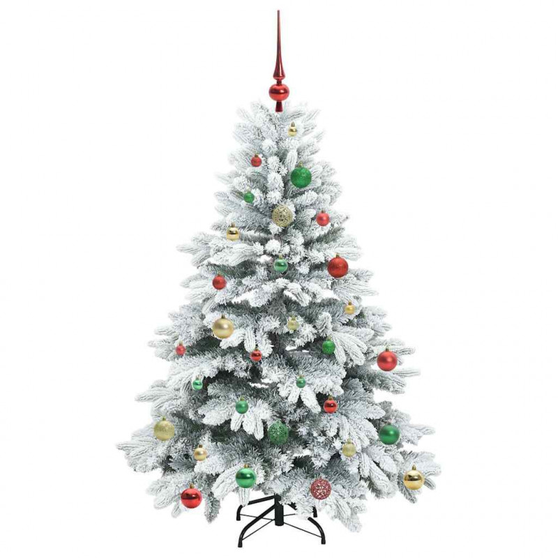 Sztuczna choinka z 150 diodami LED Biały 150 cm PE i PVC