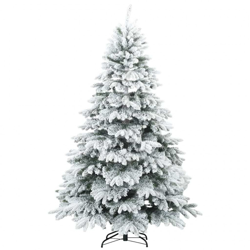 Sztuczna choinka z 300 diodami LED Biały 180 cm PE i PVC