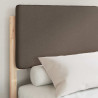 Ramka łóżka z tapicerowanym wezgłowiem Ciemnoszary 140 x 200 cm