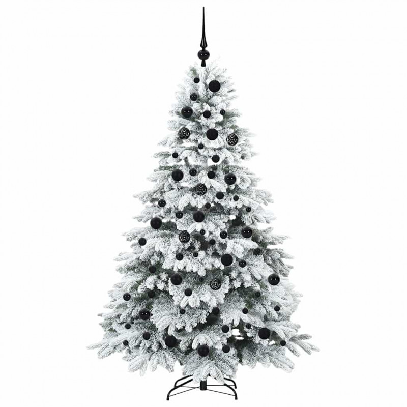 Sztuczna choinka z 300 diodami LED Biały 180 cm PE i PVC