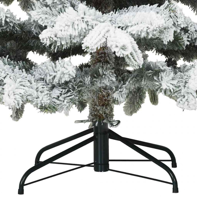 Sztuczna choinka z 300 diodami LED Biały 180 cm PE i PVC