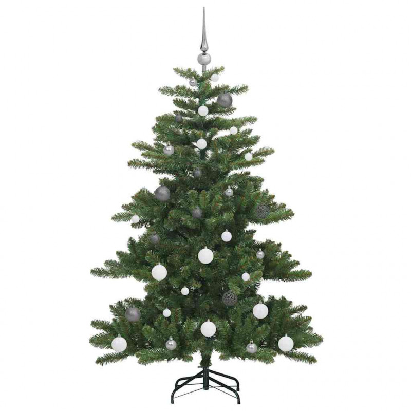 Sztuczna choinka z zawiasami Zielony 150 cm PVC i stal