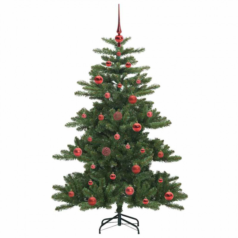Sztuczna choinka z zawiasami Zielony 150 cm PVC i stal