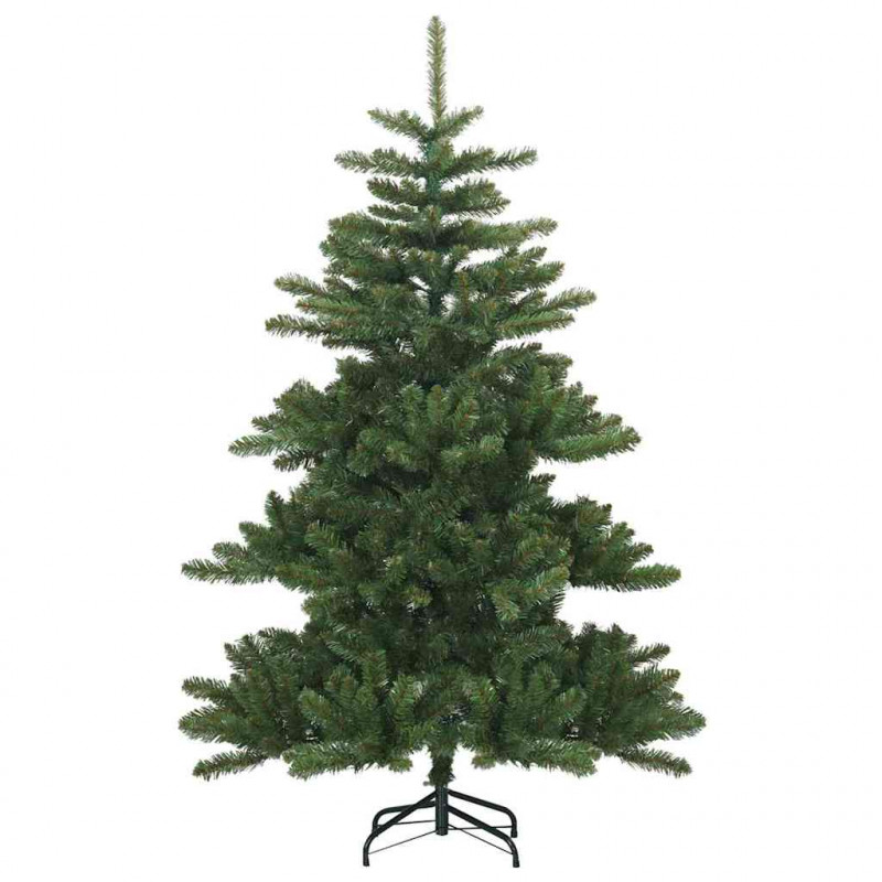 Sztuczna choinka z zawiasami Zielony 150 cm PVC i stal