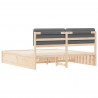 Ramka łóżka z tapicerowanym wezgłowiem Ciemnoszary 200 x 200 cm